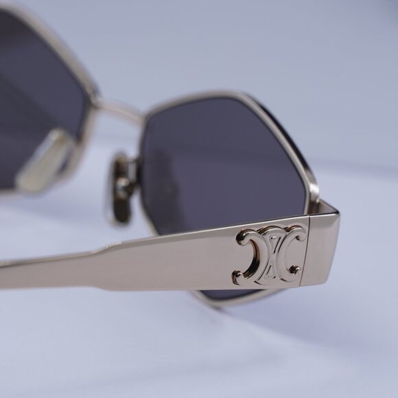 Celine CL40254U 28A Geometric Sunglasses – Rose Gold/Smoke - Picture 5 of 12